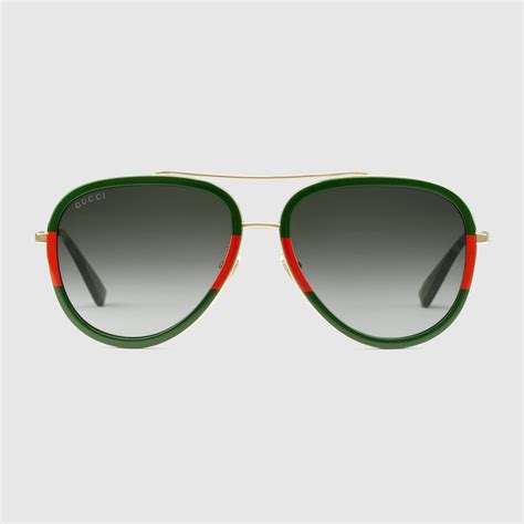 gucci green lens sunglasses